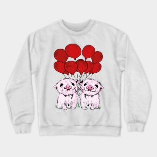 Balloons piglets Crewneck Sweatshirt